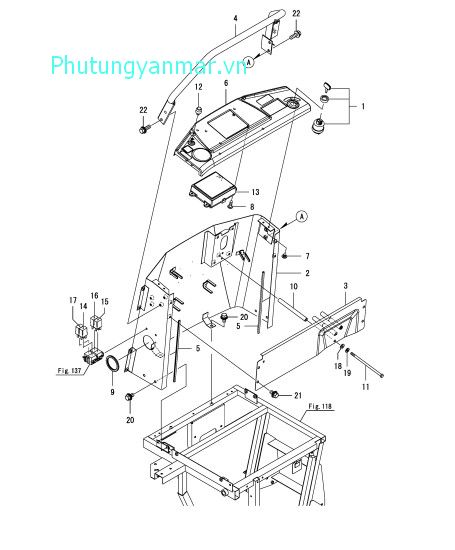 Cột đứng phía trước